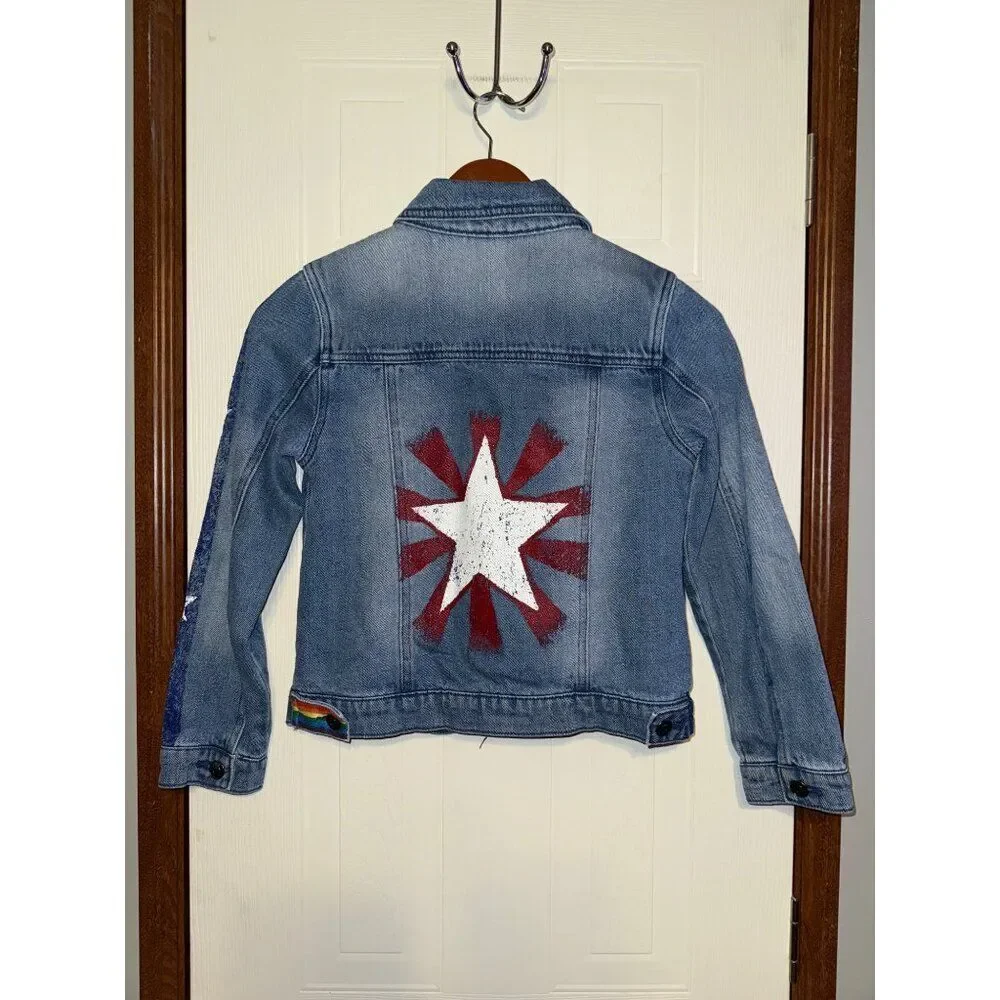 Marvel America Chavez Denim Jean Jacket Size‎ Large